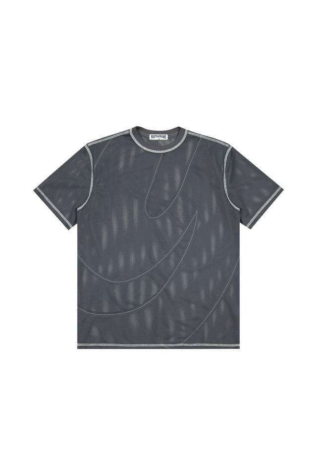 Y2 Y MESH DETAIL TEE(CHARCOAL)