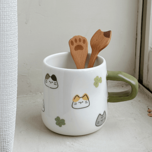 보름스튜디오 모여라 고양이 머그