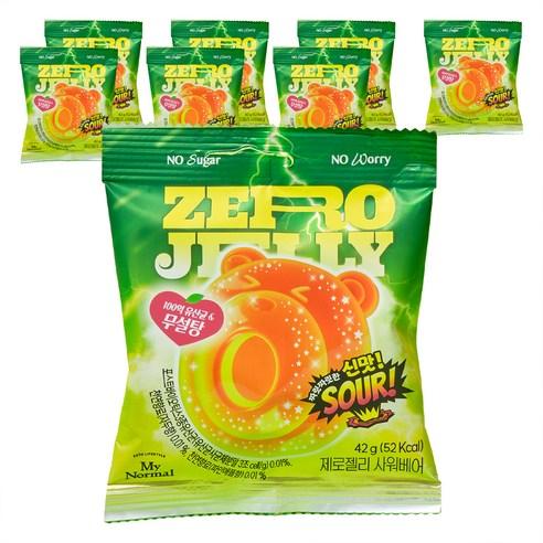 마이노멀 무설탕 제로젤리 사워베어, 42g, 8개 - 츄잉젤리 | 쿠팡