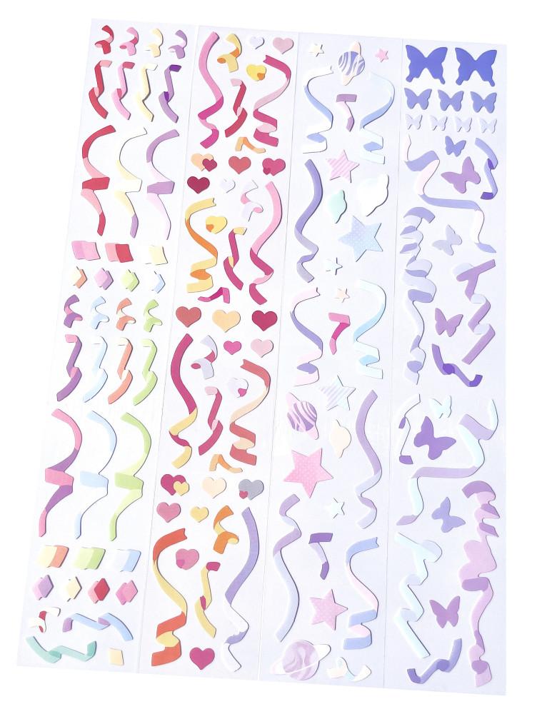 스트립 씰 스티커 하트 나비 폴꾸 다이어리 바인더 꾸미기 폴라로이드 포카 다꾸 탑꾸