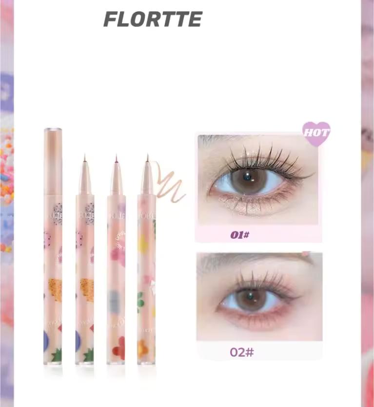 Florte Aegyosal 펜슬 매우 아름다운 시리즈 아이 섀도우 리퀴드 아이 라이너 펜, 오래 지속되는 방수 논스머지 아이 메이크업