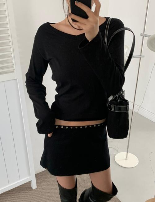 v-neck basic long sleeves