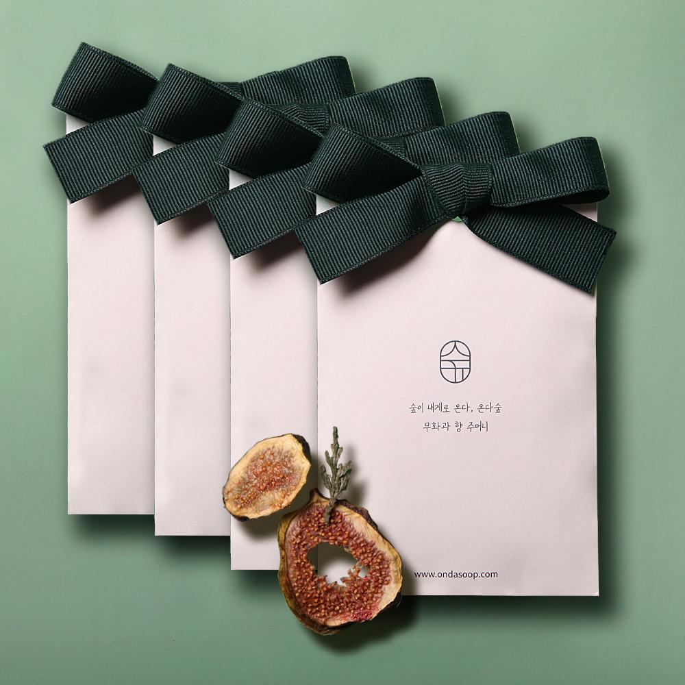 온다숲 천연 옷장 방향제 나무칩 무화과향 탈취제 냄새제거 4개