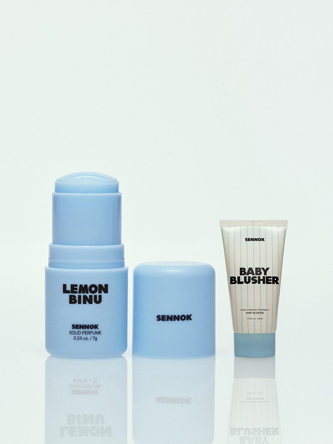 SENNOK 센녹 솔리드 퍼퓸 고체향수 레몬 비누0.24 fl. oz. / 7g+ [증정] 트리트먼트 베이비 블러셔 40ml