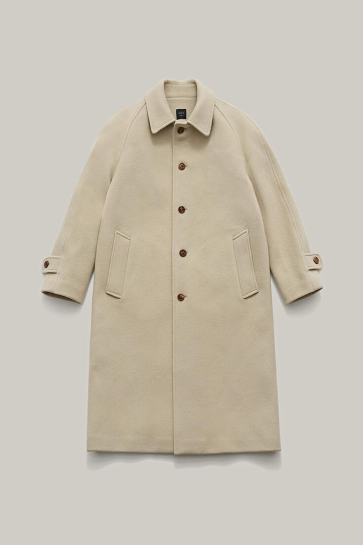 PIANA WOOL COAT, IVORY SAND