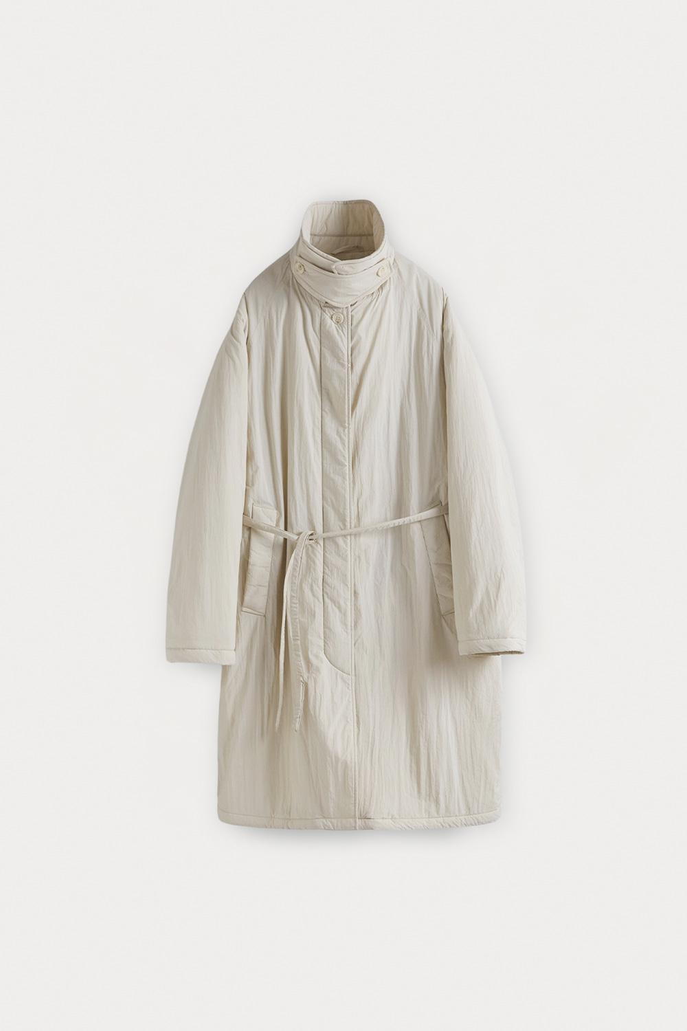 텐더 발마칸 로브 패디드 코트_Egret