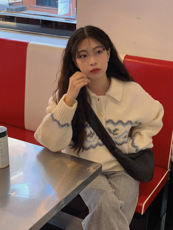 러빈 카라 knit - 2color (* 주문폭주/여유주문)