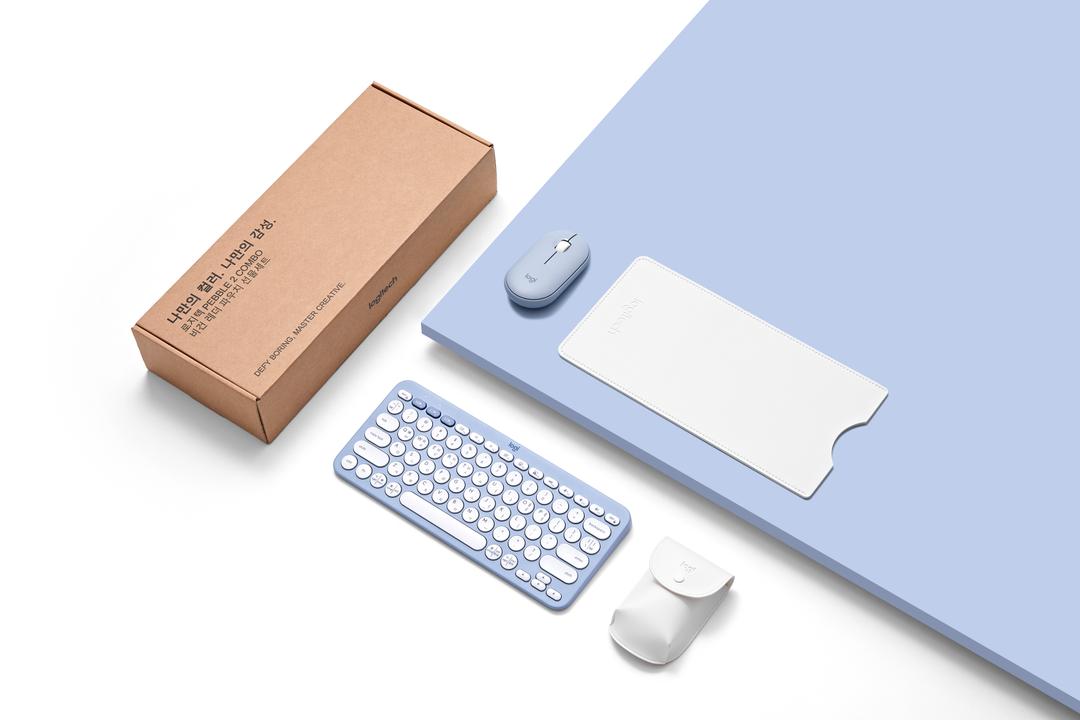 [선물하기 에디션] 로지텍 무선 키보드 마우스 세트 Pebble2 Combo