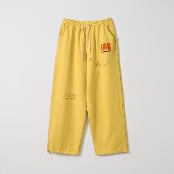 Washed Hand Stitch Sweatpants (YELLOW)
