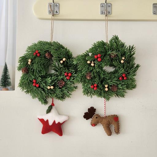 🎄크리스마스 소품 귀여운 루돌프 트리 리스🎅