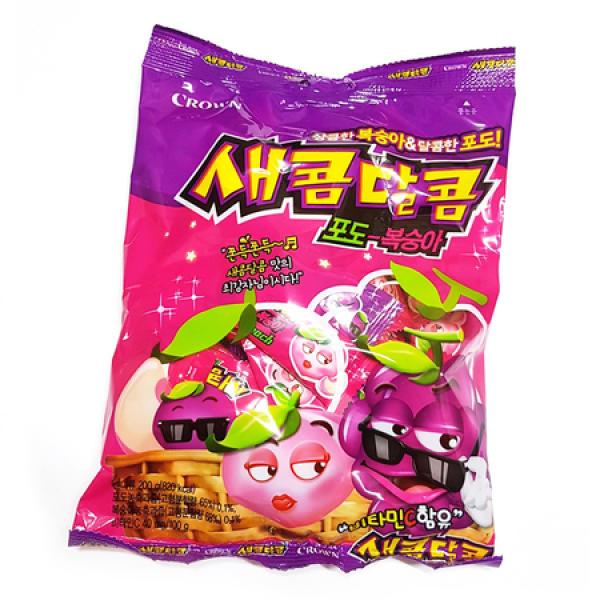 크라운 새콤달콤 포도복숭아200g_MC