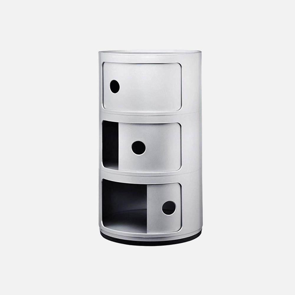 [Kartell] 카르텔 콤포니빌리  Componibili storage unit, 3 modules, 실버