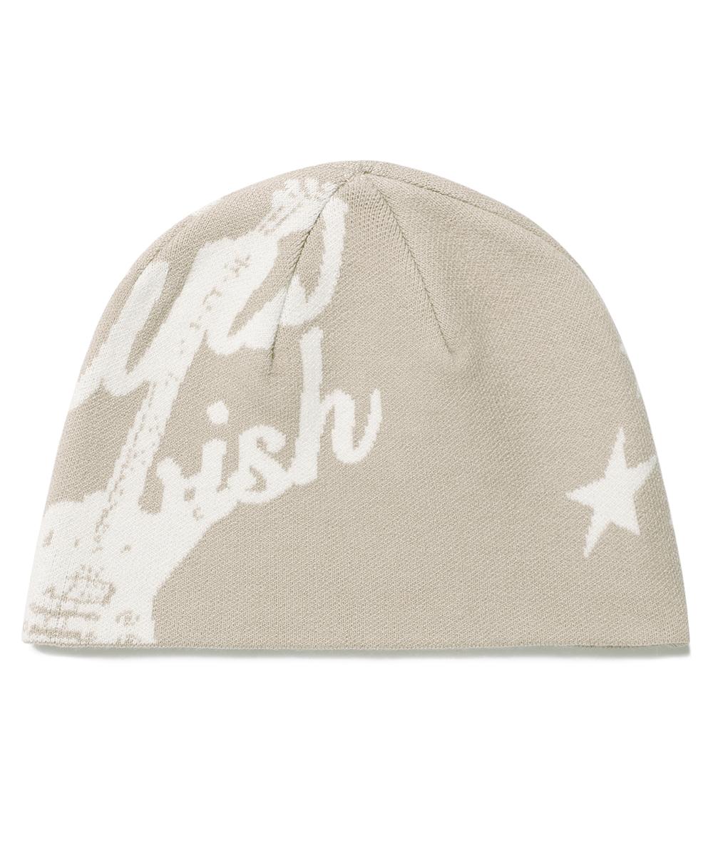 JACQUARD GUITAR BEANIE[BEIGE]