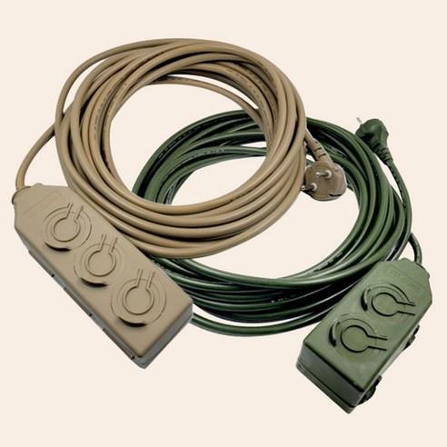 원스탑 밀리터리 캠핑 리드 전기 연장선 카키색 3구 - 조명/배선/전기코드류 | 쿠팡