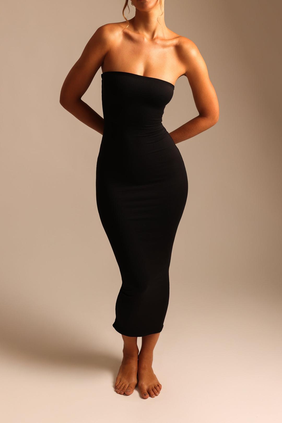 Classic Tube Maxi Dress - Black