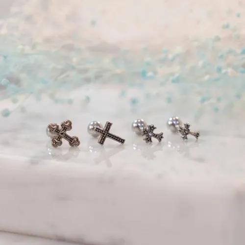 엔틱 십자가 써지컬스틸 피어싱 모음