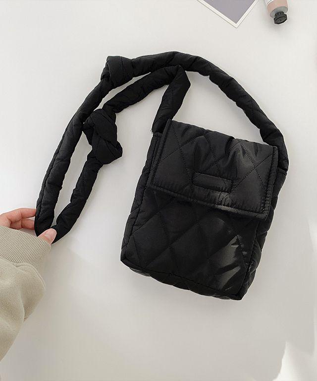 [빠른출고/고퀄] 미니 푸딩 매듭 퀄팅 크로스백