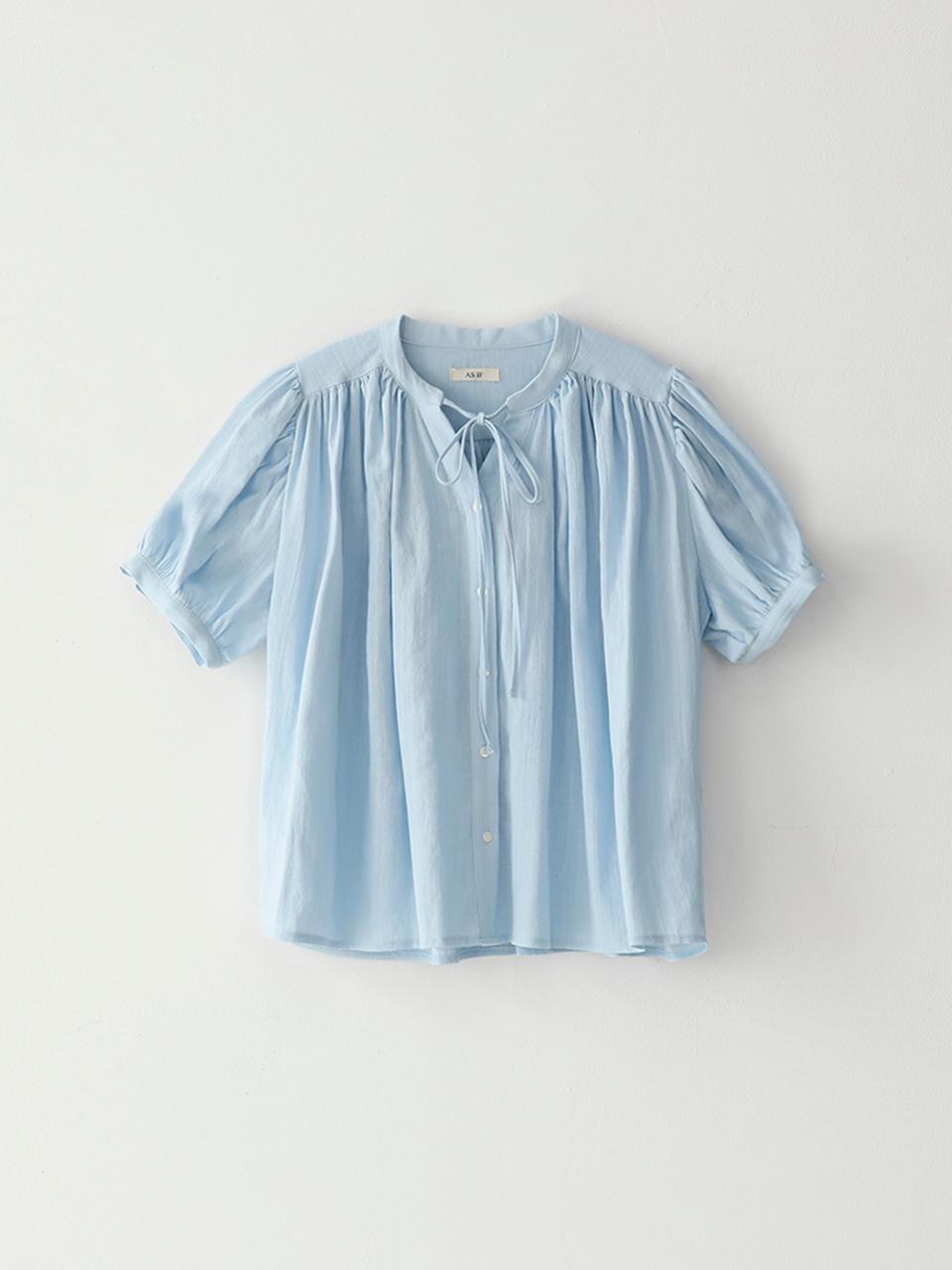 Reine shirring blouse (Sky blue)