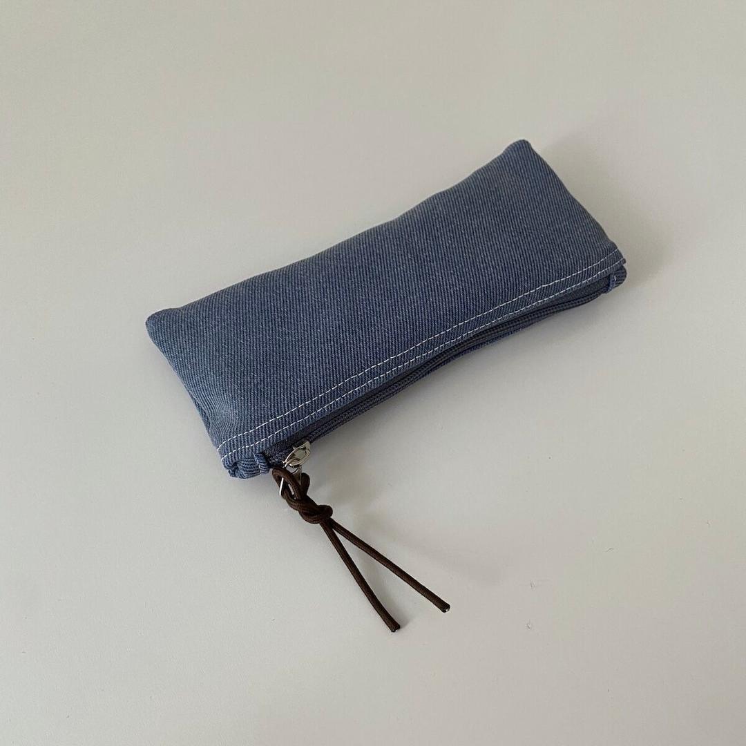 빈티지 데님 필통(Vintage denim pencil case)