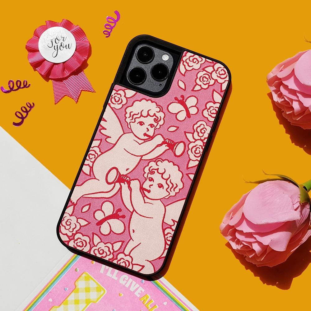 고급스러운 패브릭 라벨 아이폰11 케이스 -  Angels Harmony