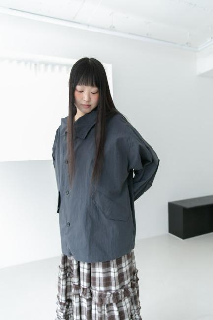 unbal button line hood coat(2colors)