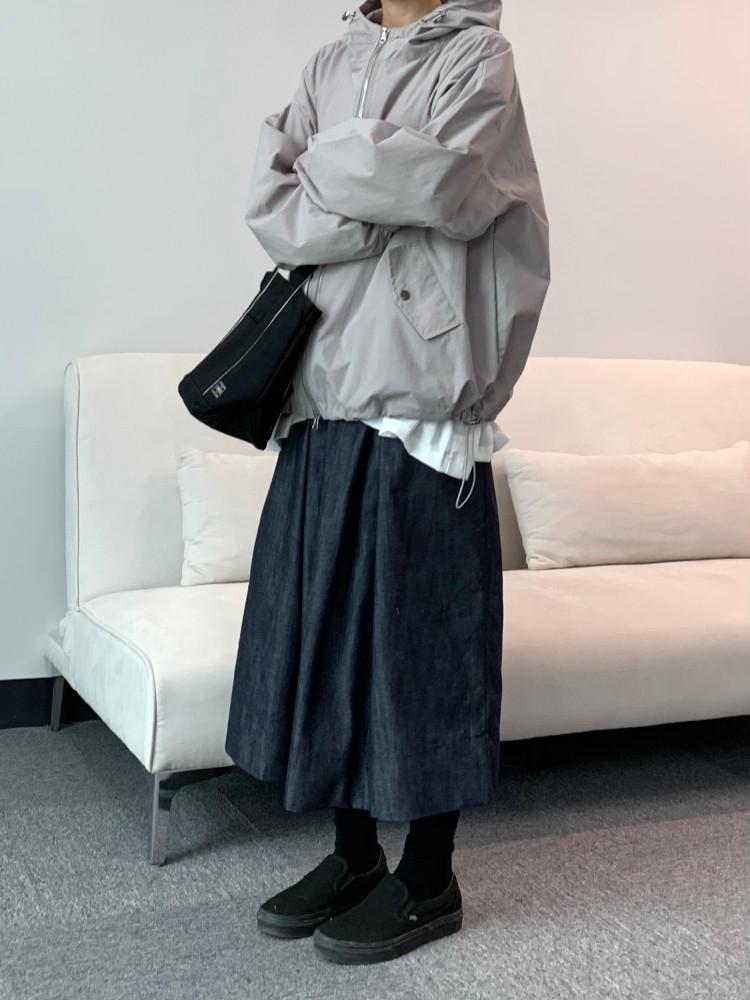 비빅 오버핏 투웨이지퍼 스트링 후드 점퍼 ( 5colors )