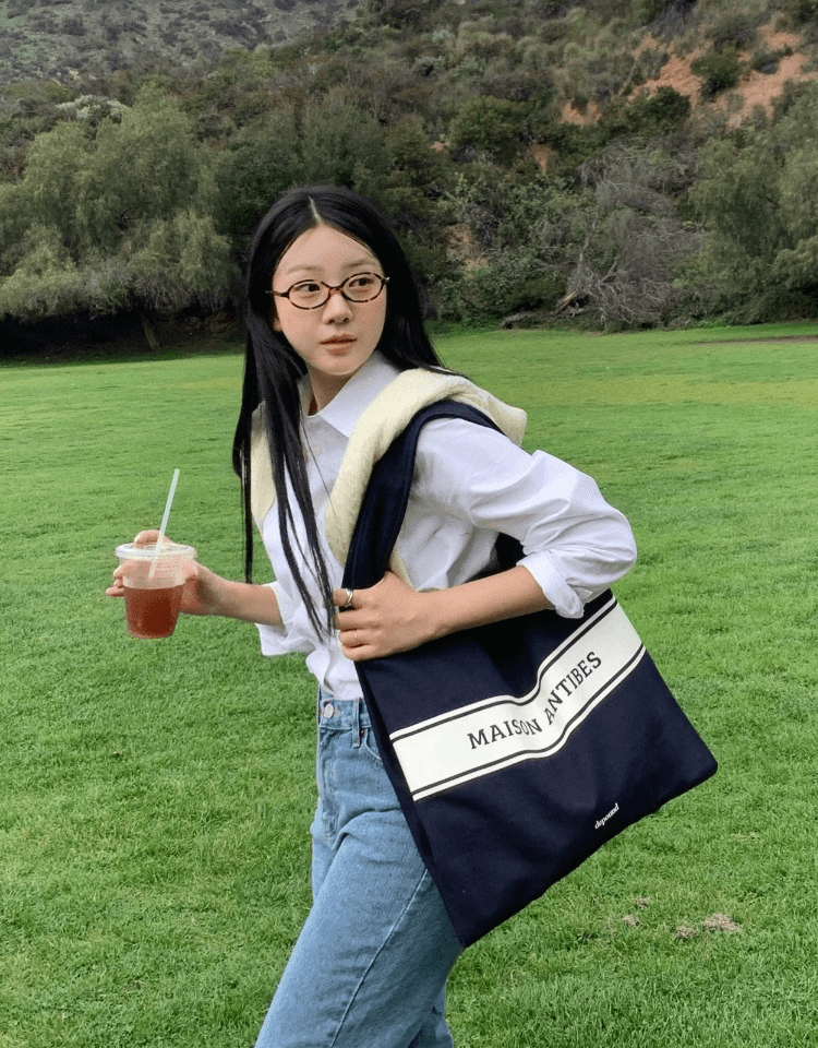 [티슈's pick!]pera bag (cotton twill) - navy