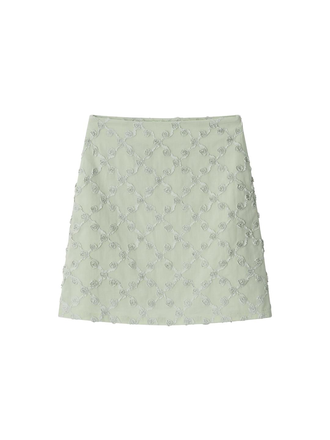 Floral Midi Skirt - Mint
