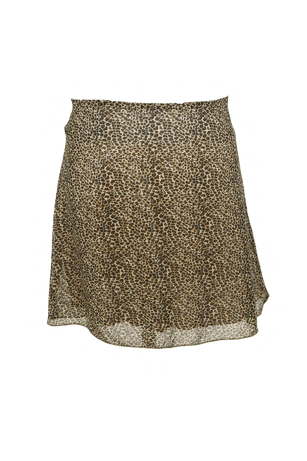Me愛 - Leopard mini skirt (Brown/Gray)
