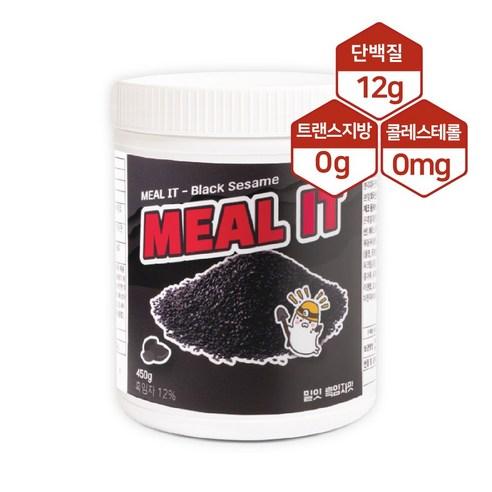 밀잇 식사대용 단백질 쉐이크 흑임자맛 대용량, 450g, 1개 - 쉐이크/영양/선식 | 쿠팡