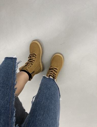 바비뷰 천연 소가죽 모던 스웨이드 배색 키높이 레이스업 워커