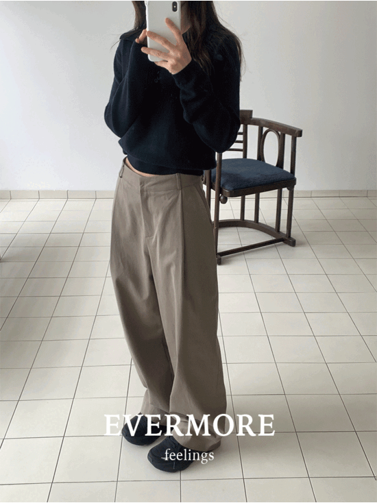필링스 [당일출고] [evermore] 어드 핀턱 코튼 팬츠(2color)