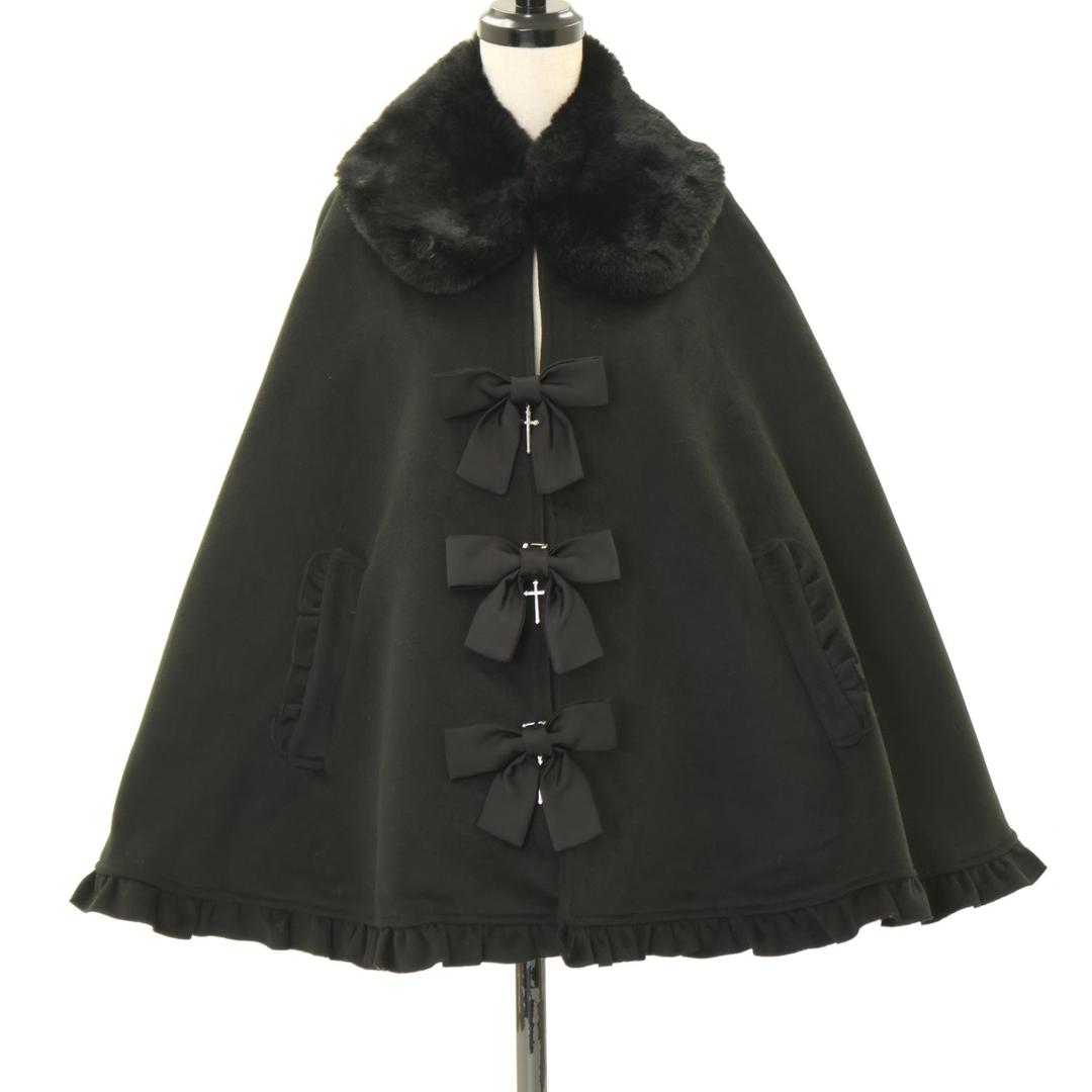 【USED】【Jamie エーエヌケー/Mサイズ】リボンが3つフリルケープ