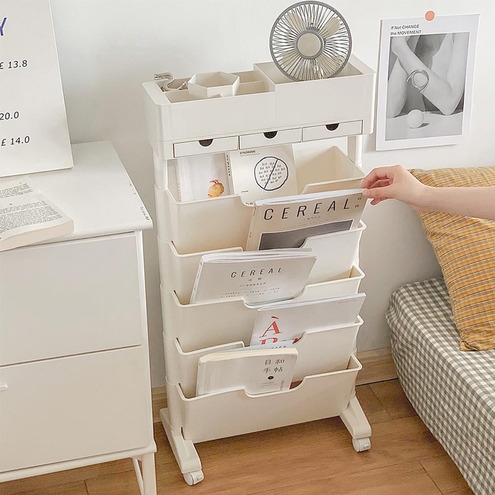 북트롤리 책꽂이 북 카트 5단 학습 트롤리