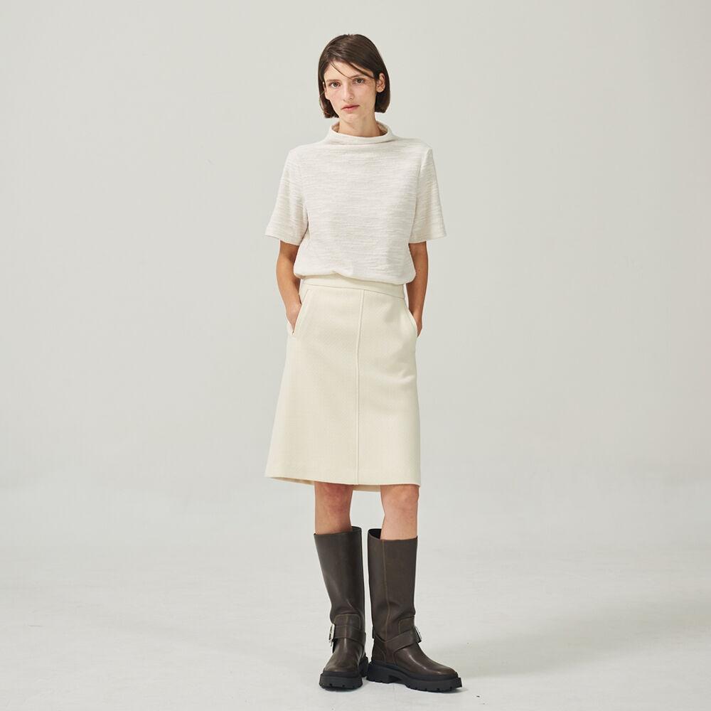 A Line Midi Skirt Ivory
