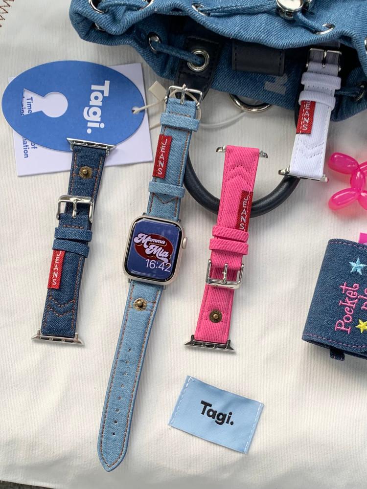 수심 Denim Jeans Watch Strap(5 color) 애플워치 데님 스트랩