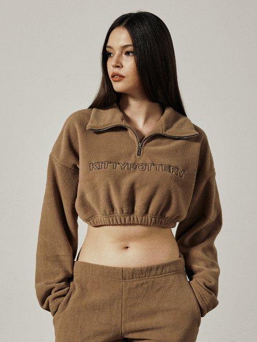 BOA EMBO CROP TOP [BROWN]
