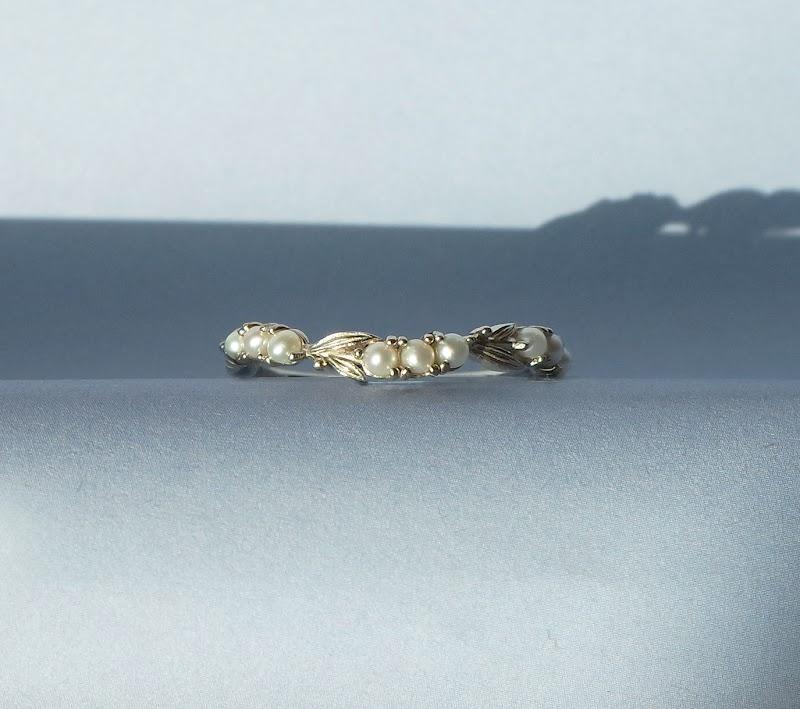 lavender ring (-Natural freshwater pearls)