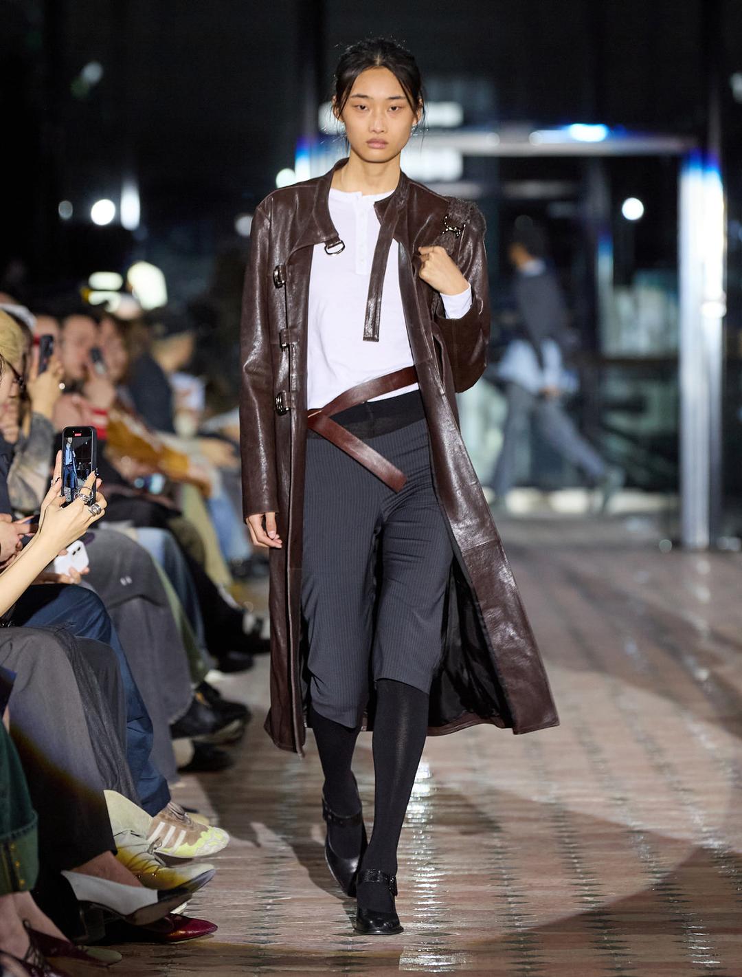 LOW TINAS-Striped cropped pants made of our signature suit fabric