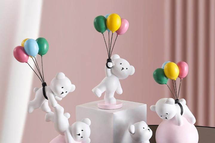 인테리어 소품 미니 풍선 곰돌이 오브제 장식 GHD01 3type