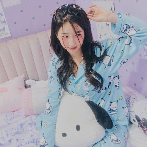 (산리오캐릭터즈) 뽀짝 플란넬 잠옷(MINT)_SPPPC4TU13