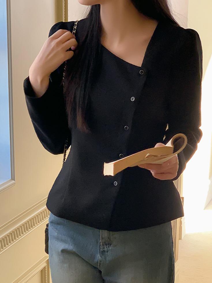 [2천장 돌파✨][프리미엄원단✦/하이퀄리티/허리슬림핏] 스디네얼 트위드 언발 블라우스(봄신상/봄/가을/데일리/데이트/데일리룩/데이트룩/하객룩/페미닌룩/오피스룩/출근룩/빅사이즈/자체제작/120사이즈/통통녀)