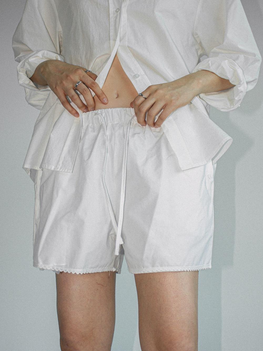 코튼 레이스 트렁크 쇼츠