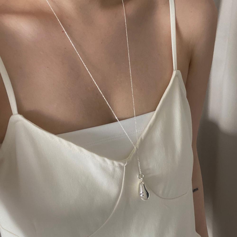 [925 Silver Water Drop necklace] 롱목걸이 실버 은