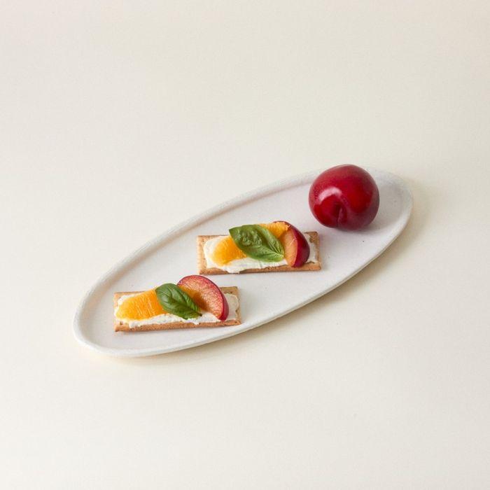 젤라 오발 플레이트 화이트