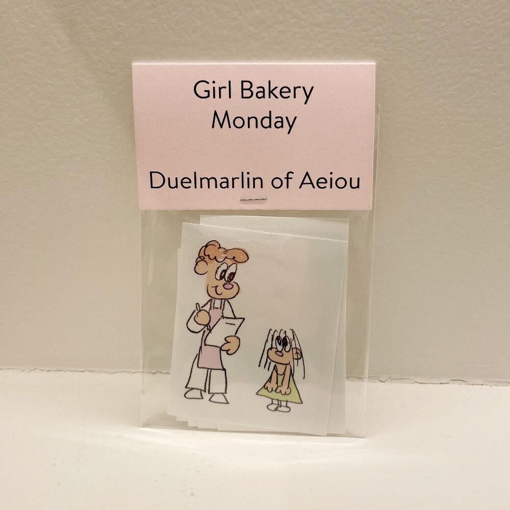 Girl Bakery Sticker Monday 6 set