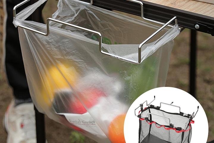 [10% 쿠폰] 캠핑 쓰레기봉투 걸이 휴지통 바스켓 수납 거치대 기본형