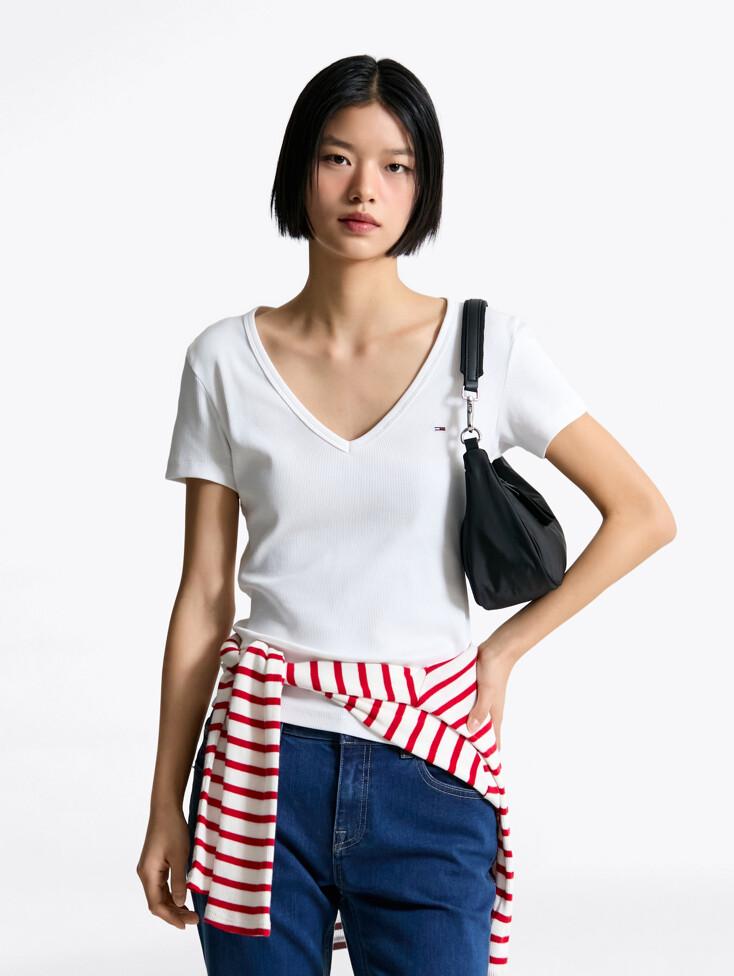 [25SS] 슬림 스트레치 브이넥 티셔츠
