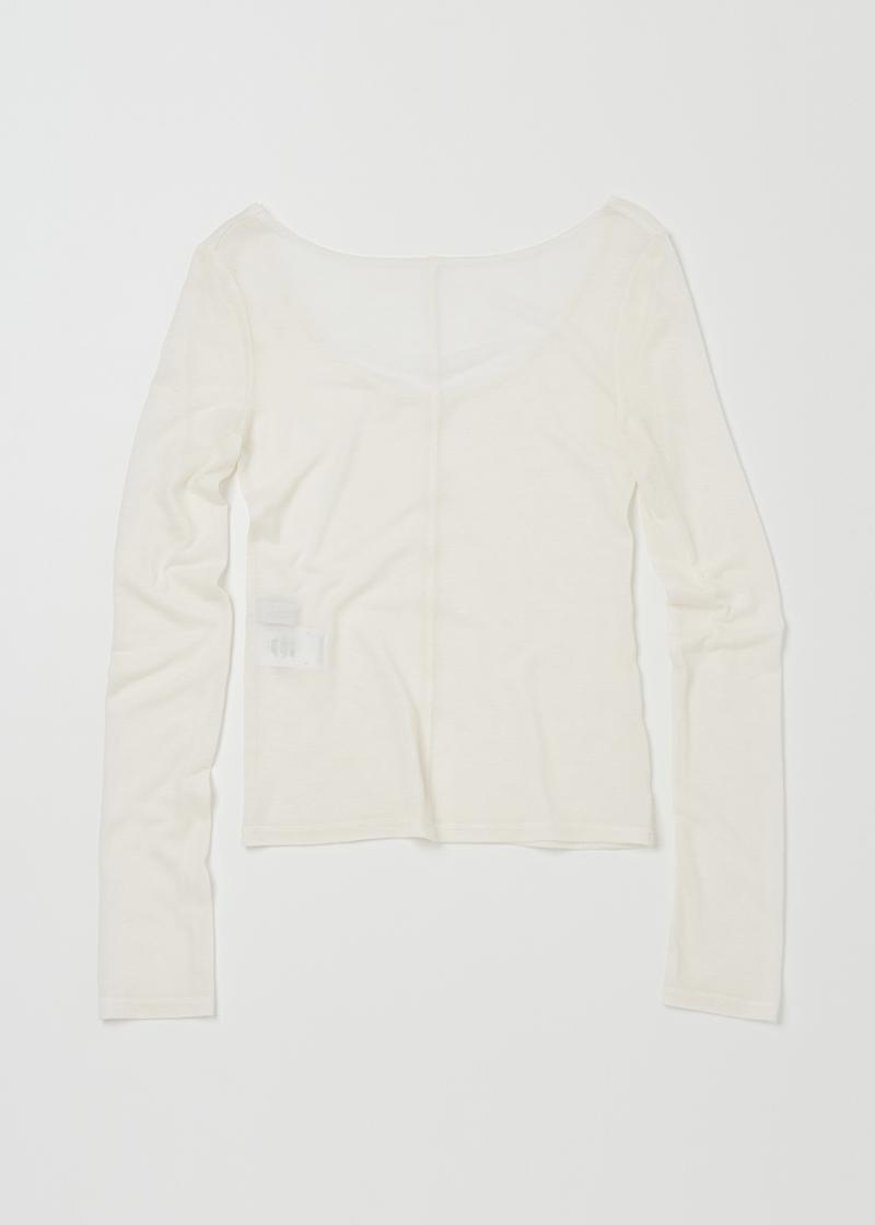 (REORDER) REVERSIBLE LONG SLEEVE TOP IN IVORY