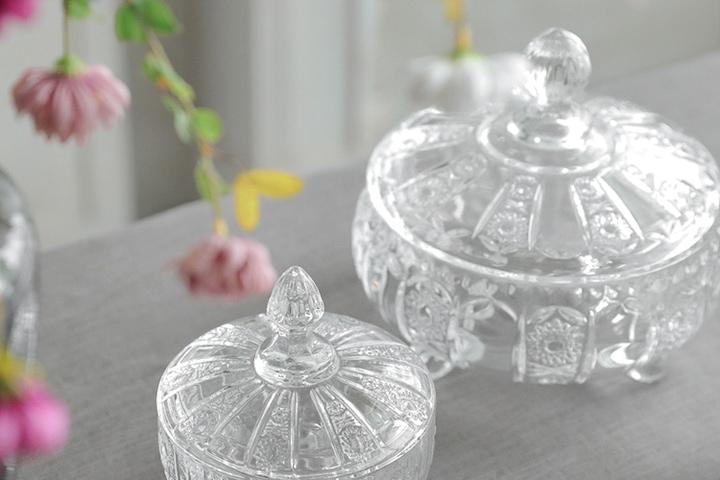 샹스 글라스 크리스탈 장식함 3가지 인테리어 장식 소품 2size